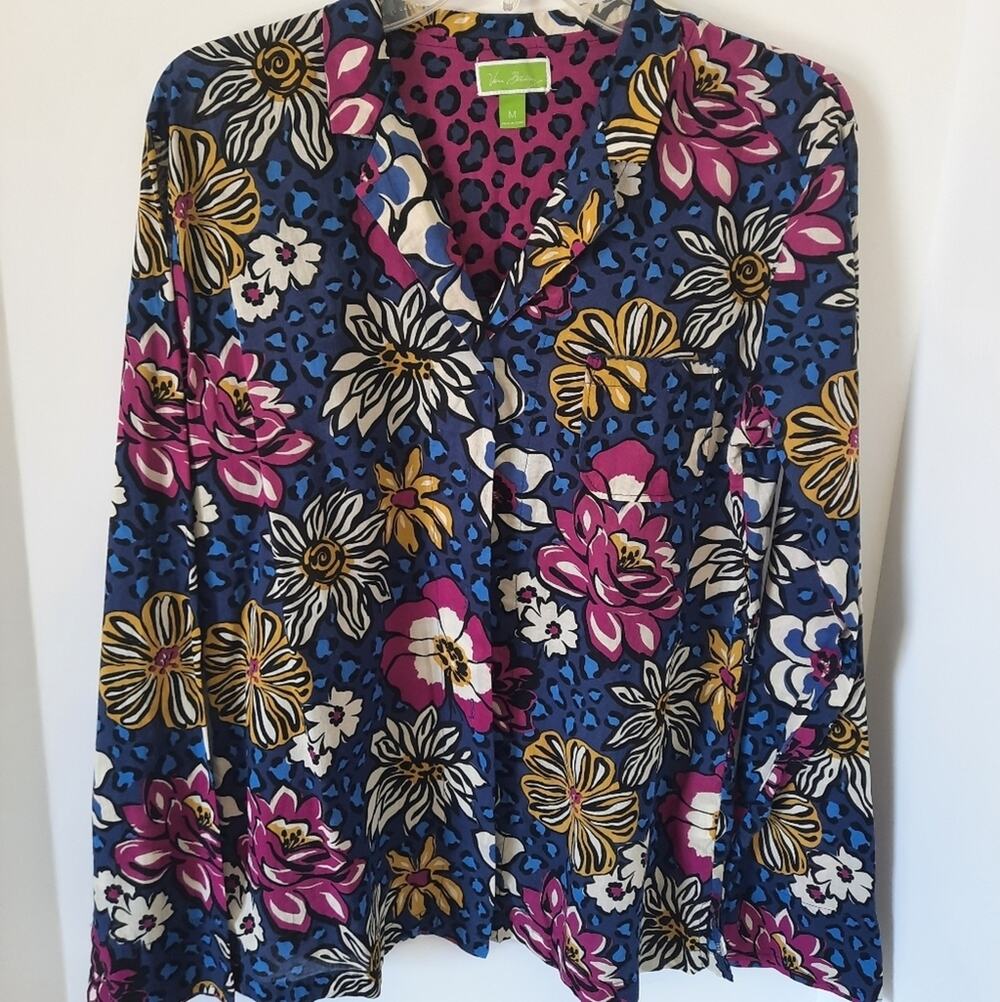 Vera Bradley African Violet button down blouse